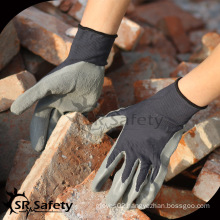 SRSAFETY 13g polyester coated latex work glove en388